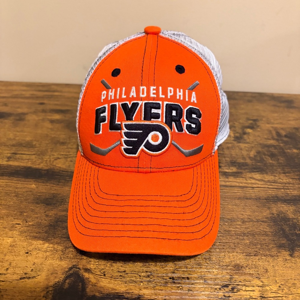 Philadelphia Flyers NHL Youth Trucker Hat Orange White Snapback Cap Hockey